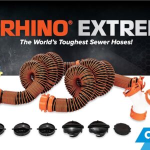 Camco RhinoEXTREME RV Sewer Hose Kit 20 foot with 4-in-1 adapter