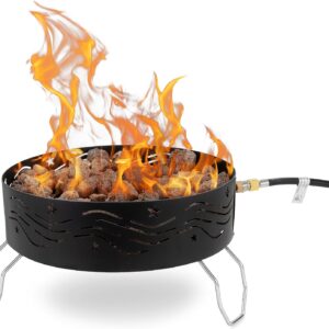 Camco Portable Propane Campfire 14.5 inch with hose and regulator