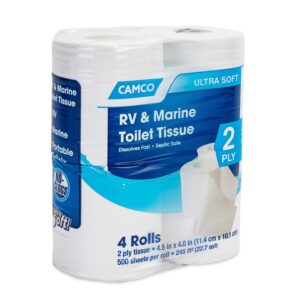 Camco RV Toilet Paper TST 2-Ply 4 Roll Pack