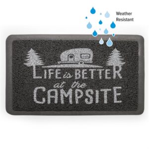 Camco Life Is Better at the Campsite Doormat with retro RV design