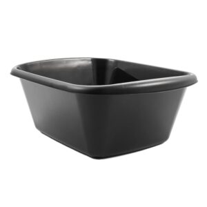 Camco Dish Pan; Holds 9 Quarts; Fits 10-1/2 Inch Width x 12-3/4 Inch Length and Larger Sinks; Black; Plastic