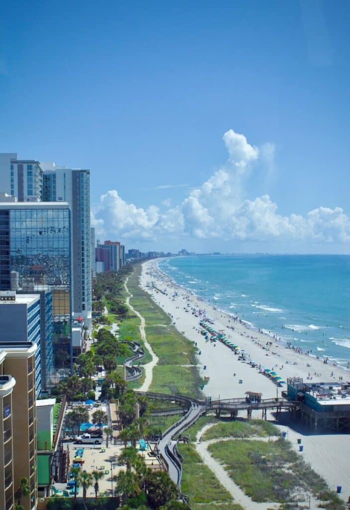 a city next to the ocean